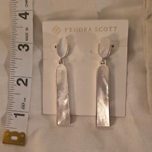 Kendra Scott Carson Iridescent Silver Drop Earrings